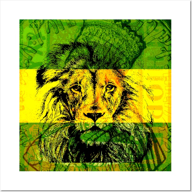 Jamaica Conquering Lion of Judah Wall Art by rastaseed